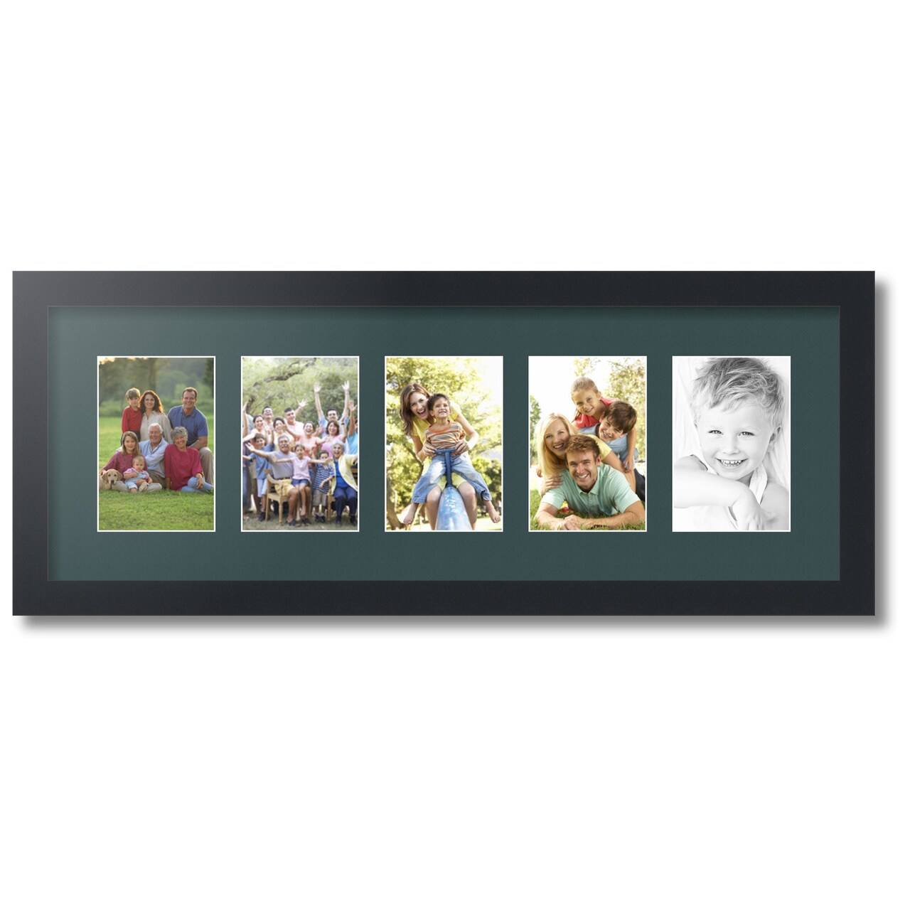ArtToFrames Collage Photo Picture Frame with 5 - 4x6 inch Openings, Framed in Black with Over 62 Mat Color Options and Plexi Glass (CSM-3926-153)